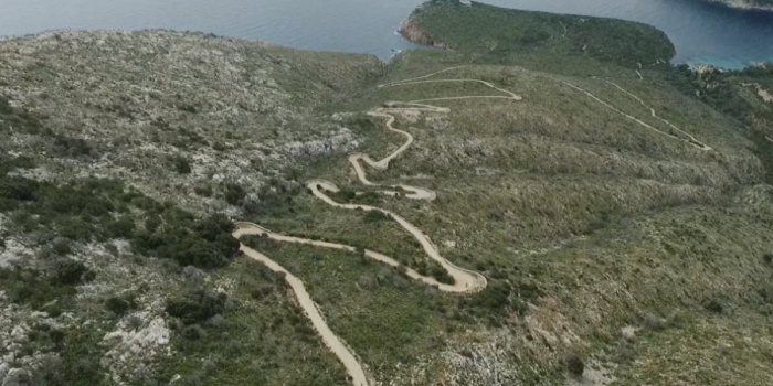 Golfo Aranci mountain bike drone video